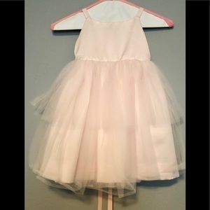 Used Pink Tafetta Button Back Dress